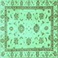 thumbnail image 1 of Ahgly Company Indoor Square Abstract Turquoise Blue Modern Area Rugs, 8' Square, 1 of 4