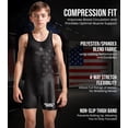 thumbnail image 2 of Exxact Sports Patriot Youth Wrestling Singlet For Boys, Premium Powerlifting Singlet, Kids Wrestling Singlets For Training (YS, Black), 2 of 7