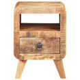 thumbnail image 3 of vidaXL Bedside Cabinet 30x30x41 cm Rough Mango Wood, 3 of 5