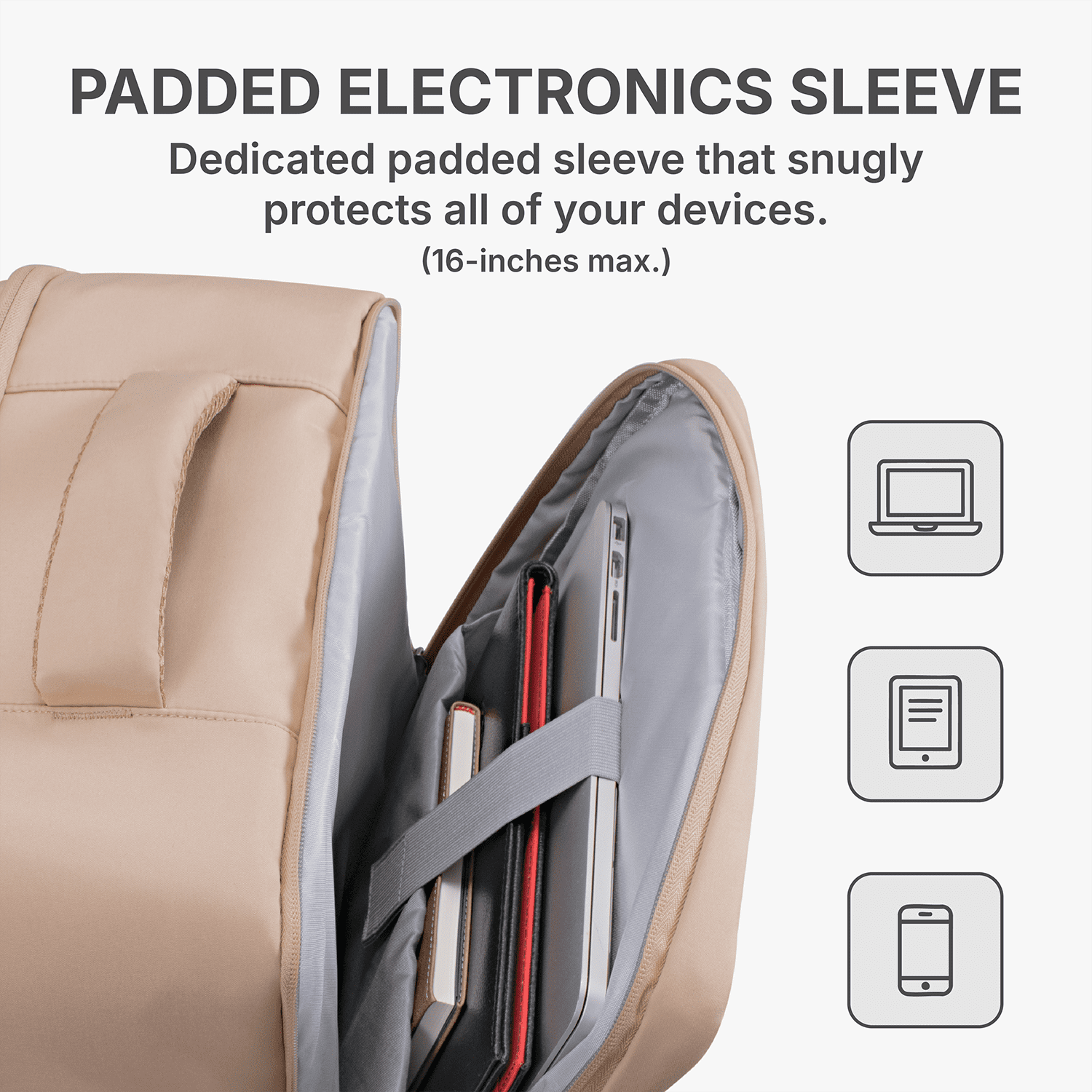 U.S. Traveler 3-Piece Luggage Set with Backpack, 21-Inch Carry-on Hardside Expandable with Spinner Wheels, TSA Lock, 18-Inch Travel Backpack with Laptop Sleeve, 3-Piece Travel Set, Ivory
