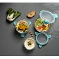 thumbnail image 3 of Genicook TAREE HI-TOP Lids with Pro Grade Removable Lockdown Levers Round Container, Set of 3, Blue, Kitchen Accessories, 3 of 6