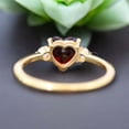 thumbnail image 4 of Heart Garnet Promise Ring CZ Diamod Engagement Ring January Birthstone Proposal Ring Anniversary Gift For Wife, 4 of 4