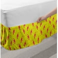 thumbnail image 2 of Fuchsia Bed Skirt, Repeating Tropical Toucans in Exotic Tones Summer Fun Holiday Illustration, Elastic Bedskirt Dust Ruffle Wrap Around for Bedding Decor, 4 Sizes, Pink Yellow Green, by Ambesonne, 2 of 2