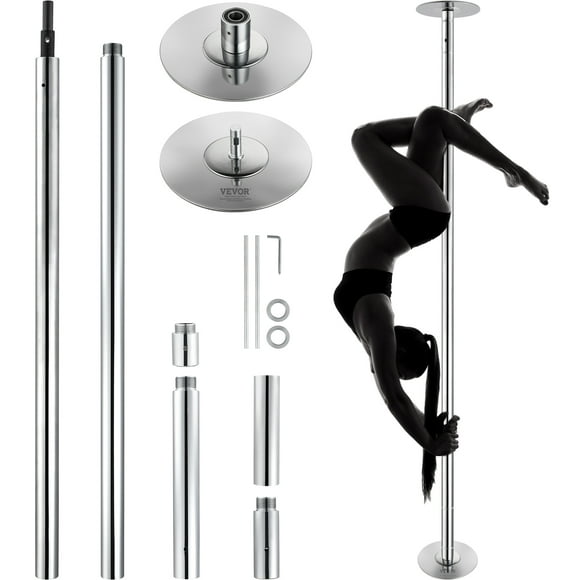 VEVOR Professional Dancing Pole, Spinning Static Dancing Pole Kit, Portable Removable Pole, 45mm Heavy-Duty Stainless Steel Pole, Height Adjustable Fitness Pole