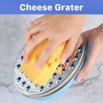 thumbnail image 4 of Rallador de queso, rallador de limón con contenedor de almacenamiento de alimentos y rallador de tapa para cocina, perfecto para parmesano duro, jengibre, (azul), 4 of 5