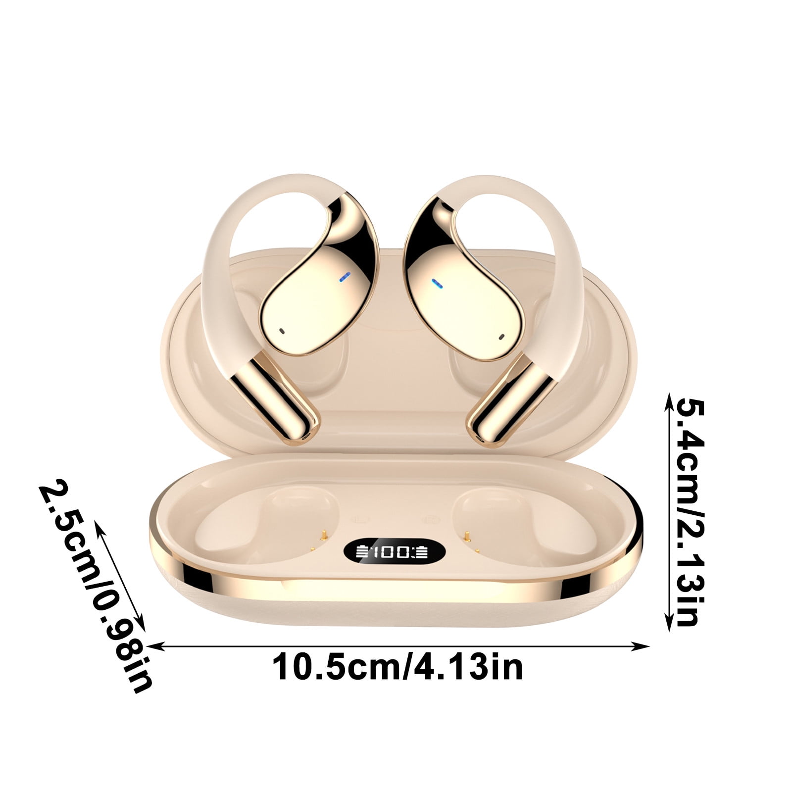 Bluetooth Earbuds Headset – Hanging Ear True Wireless Double Microphone Noise Reduction Surround Sound 5.4 Bluetooth Openear Earphones Intelligent Translation Earphones Meeting Minutes