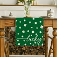 thumbnail image 2 of Smile Lucky Green Shamrock St. Patrick's Day Table Runner 13 x 90 Inch, 2 of 7