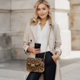 thumbnail image 2 of Pzuqiu Leopard Print Women Leather Crossbody Bag Compact Practical Quilted Leather Crossbody Purse for Women Casual Shoulder Bag with Chain Strap for Daily Use, 2 of 7