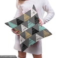 thumbnail image 5 of Geometric Fabric by the Yard, Grunge Triangles Pattern Banner Contemporary Repetitive Modern Print, Decorative Upholstery Fabric for Sofas and Home Accents, Grey and Multicolor by Ambesonne, 5 of 5