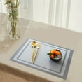 thumbnail image 6 of GQDIN ‌Kitchen Placemats Set – Heat-Resistant & Non-Slip PVC Table Mats, Woven Vinyl Washable Dining Mats for Home, Restaurant, Stain & Spill-Proof, Easy to Clean‌,12 x 18 inch, 6 of 7