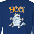 thumbnail image 4 of Inktastic Boo with Mummy Cat Long Sleeve Youth T-Shirt, 4 of 5