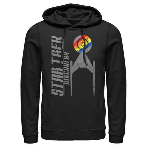 Men's Star Trek: Discovery Discovery Ship Pull Over Hoodie Black X Large