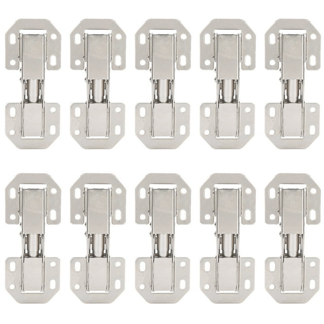 Cabinet Hinges, Concealed Hinges No Drilling Hole Spring Hinges 10PCS Concealed Hinges Kitchen Cabinet Door Hinges for Drawer Window Cupboard Cabinet Door