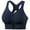 Navy, variant on Nfurl Womens Front Closure Sports Bras no Wire Zip Front Racerback Sport Bra for Women High Impact Gym Workout Crop Top Supportive Yoga Bras Navy XL