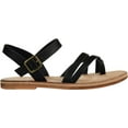 thumbnail image 3 of Women's Journee Collection Vasek Flat Thong Sandal Black Faux Leather 12 M, 3 of 7