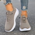 thumbnail image 2 of Tennis Shoes for Women 2026 Breathable Flat Air Cushion Orthopedic Lace up Sneakers Lightweight Walking Athletic Running Shoes Khaki Size 6.5, 2 of 6