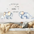 thumbnail image 3 of 2 calcomanías de pared de dibujos animados de elefante de 23.6 x 11.8 pulgadas, pegatinas de pared impermeables de elefante y bebé, papel tapiz autoadhesivo extraíble, calcomanías de decoración de par, 3 of 10