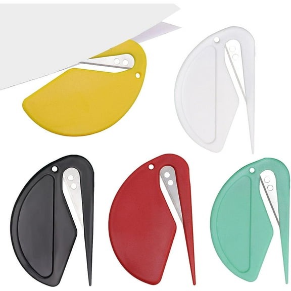 Mini Box Cutter - Durable Envelope Slitter with Safety Concealed Razor Blade - Open Envelopes with Ease, Decorative Letter Opener for Envelopes, Boxes, Packages