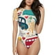 thumbnail image 1 of Fotbe London Symbols Body de Mujer con Cuello Redondo y Mangas Cortas, Sin Mangas Ajustado, Suave, Cómodo y Básico-X-Large, 1 of 7