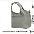 thumbnail image 3 of Zznnkj Women's PU Leather Hobo Tote, Large Capacity Handbag Weekender Bag Dual Handle Top Clutch Purse Crossbody Bag, 3 of 3