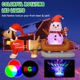 thumbnail image 2 of Muñeco de nieve inflable para decoración navideña de 2,4 m con LED giratorio, 2 of 9