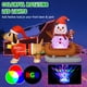 thumbnail image 2 of Muñeco de nieve inflable para decoración navideña de 2,4 m con LED giratorio, 2 of 9