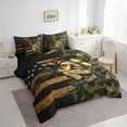 thumbnail image 3 of Manfei Military Bedding King Size for Teens, Army Camo Bed Set, American Flag Reversible Bedding Sets King Size, Super Cozy Bedroom Decorative, 7-Piece, 3 of 7