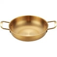 thumbnail image 1 of Stainless Steel Double Handle Paella Pot Saucepan Flat Bottom Cooking Pan, 1 of 9
