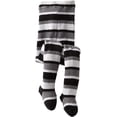 thumbnail image 4 of Jefferies Socks Girls Stripe Fuzzy Soft Knit Yarn Halloween Christmas Tights 1 Pack, 4 of 4