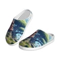 thumbnail image 2 of Disketp Fantasy Treehouse Planet Scene Women's Men's Slippers Plush Slip-On House Slipper for Winter Indoor Soft Cushion Non-slip Fluffy Slides Slippers-13, 2 of 7