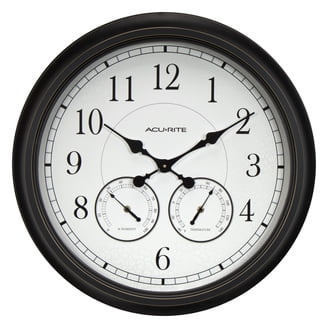 Seiko Iria Wall Clock, Traditional, Thermometer, Hygrometer