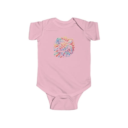 

Colorful Ink Fusion Sea Turtle Art Infant Baby Bodysuit Sizes 6-24 Months
