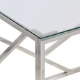 thumbnail image 3 of vidaXL Coffee Table Silver Stainless Steel and Tempered Glass, 3 of 5