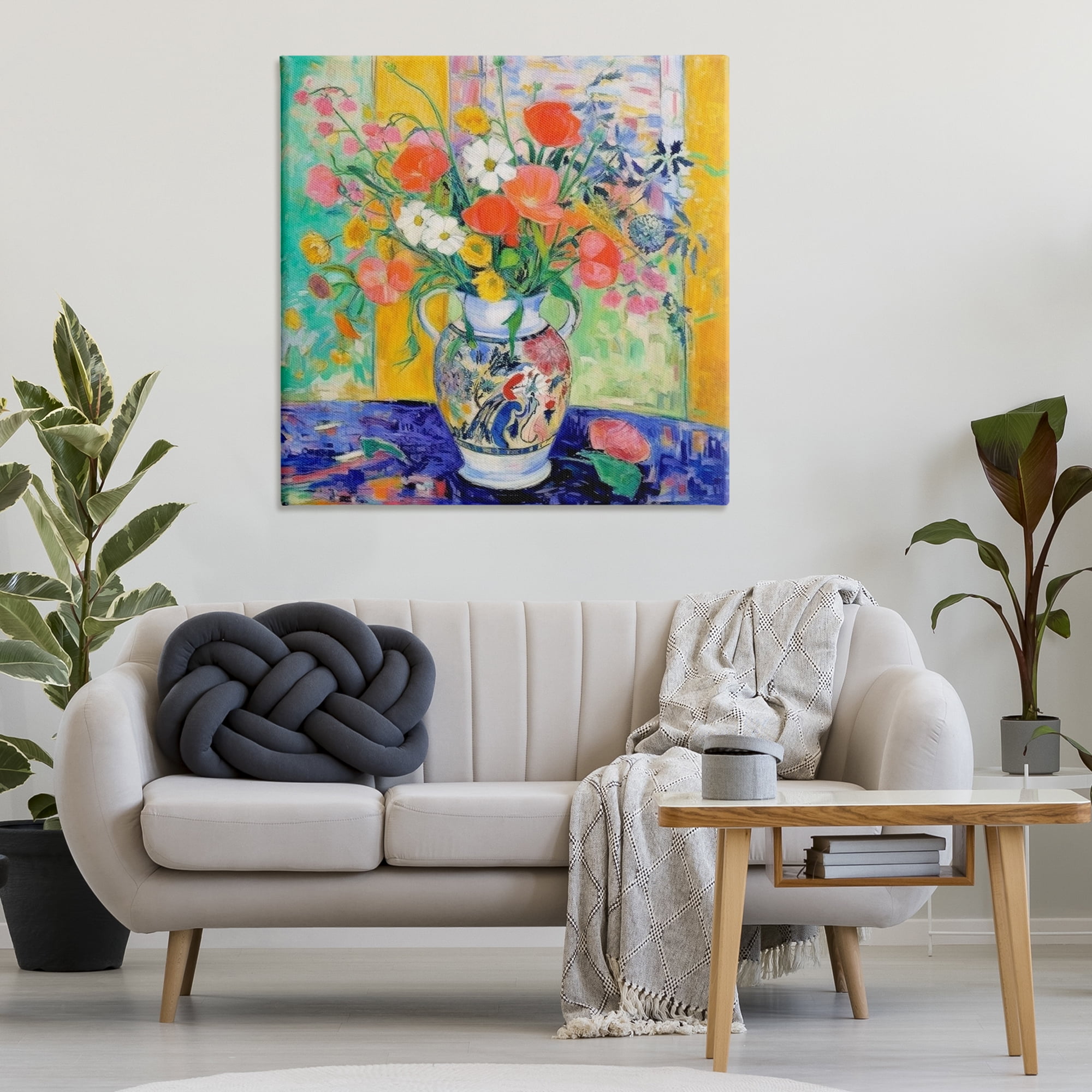 Stupell Industries Bold Bouquet Impression Plants & Flowers Painting Wrapped Canvas Art Print Wall Art, 36 x 36