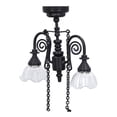 thumbnail image 2 of Double Headed Flower Design Dollhouse Chandelier, Exquisite And Elegant 1:12 Scale Miniature Ceiling Light With Vivid Details, Compatible With Dollhouse Decor, 2 of 8