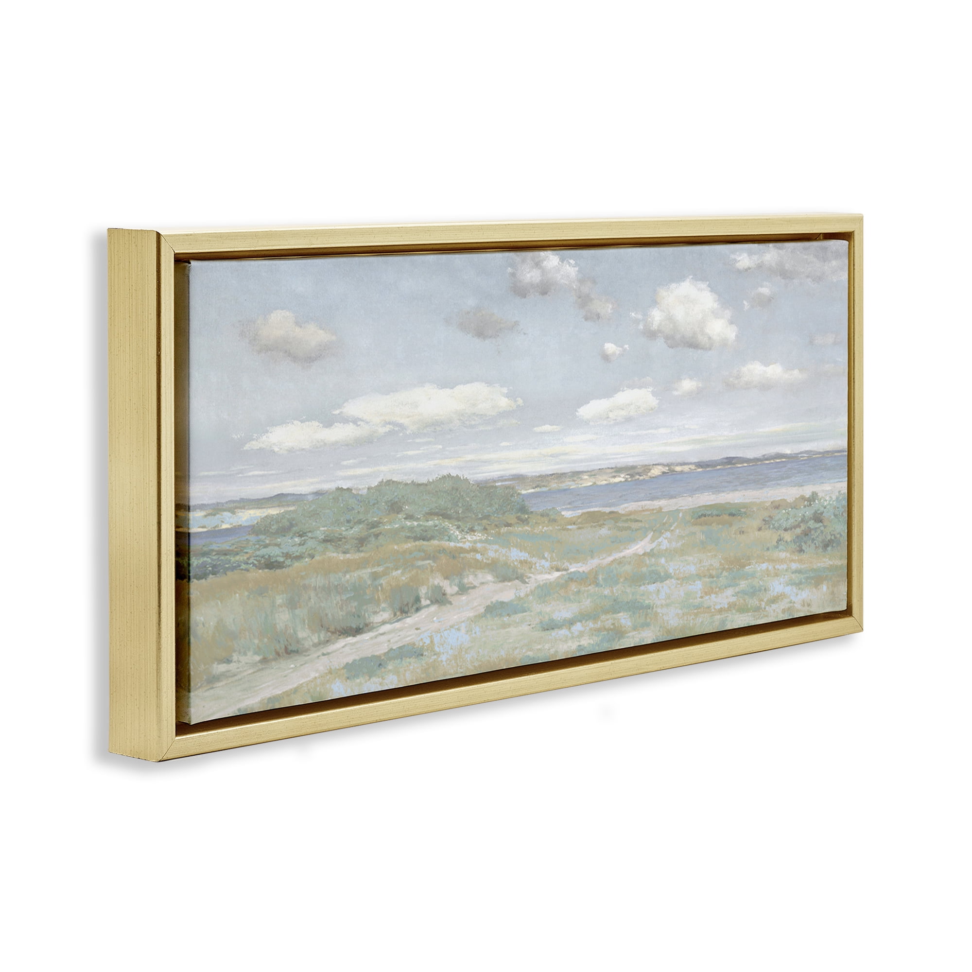 Stupell Industries Path To The Water Gold Framed Floater Canvas Wall Art, design by Christy McKee