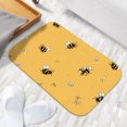 thumbnail image 2 of 1pc Bee Pattern Absorbent Non-Slip Bathroom Thickened Flannel Rug Decor,Soft,Quick Drying,Suitable For Indoor/outdoor Use,Bathrooms,Bedrooms,Kitchens,Terrace,Laundry Rooms,16"x24", 2 of 9