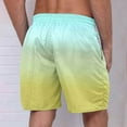 thumbnail image 4 of lcziwo 5 Inch Boardshorts for Men 2025 Summer Casual Drawstring Beach Shorts Fashion Gradient Printed Swim Trunks Big and Tall Sweat Shorts with Pockets Fall Savings Multicolor XXXL, 4 of 5