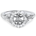 thumbnail image 2 of Pompeii 3/8ct Vintage Halo Diamond Engagement Setting 14k White Gold Semi Mount (H-I,I1), 2 of 4
