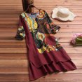 thumbnail image 1 of LSLJS Robe Longue pour Femmes, Mode, Sans Manches, Taille Mi-Haute, Col en V, Imprimée, Ajustée, de Plage, avec Poches, Robe pour Femmes Grande Taille, Cadeaux pour Femmes, 1 of 3