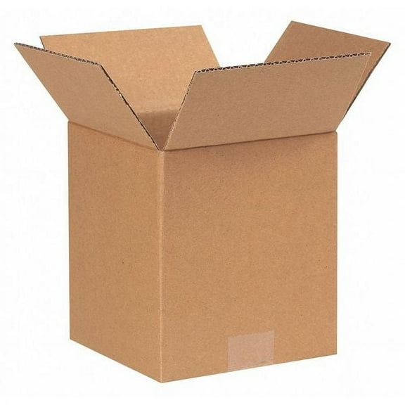 ZoroSelect Corrugated Boxes, 6" x 6" x 7", Kraft, 25/Bundle
