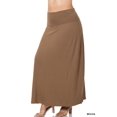 thumbnail image 4 of Zenana Women & Plus Basic Relaxed Foldable High Waist Draped Maxi Skirts, 4 of 4