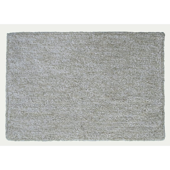 Ivory & White Color Plain Bath Rug 20" x 32"