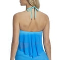 thumbnail image 2 of Women's Coco Reef U66219 Sunset Fade Aura Mesh High Neck Tankini Swim Top (True Blue 36D), 2 of 2