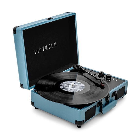 Victrola Journey Bluetooth Suitcase Record Player (Smoke Blue)