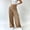 Khaki, variant on Women's Bow Tie Wrap Pants Wide Leg Dress Pants Elegant Business Casual Solid Color Long Pants with Button Gray
