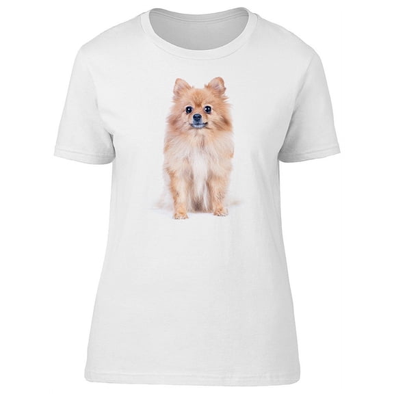Beautiful Fluffy Pomeranian Dog T-Shirt Women -Image by Shutterstock, Female Medium