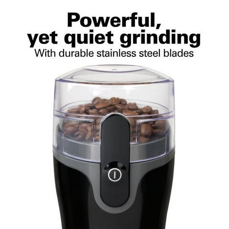 Hamilton Beach Fresh Grind Electric Coffee Grinder for Beans, Spices and  More, Stainless Steel Blades, Removable Chamber, Makes up to 12 Cups, Black