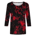 thumbnail image 4 of Neewe 3/4 Length Sleeve Women Tops Crew Neck Blouses Dressy Casual Round Neck T Shirts Loose Fit Business Work Clothes, 4 of 5
