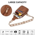 thumbnail image 6 of GAEKEAO Sling Bag for Women Crossbody Bags Fanny Pack Vegan Leather Chest Bag Travel Shoulder Belt Purse Backpack Gifts, 6 of 6